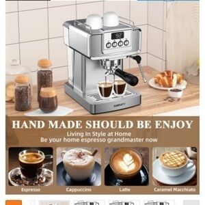 Sumsaty expresso and coffee stainless steel machine new in box!